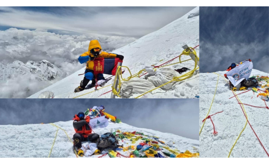 Монголын хоёр уулчин тавдугаар сарын 13-нд Эверэстийн оргилд гарсныг нотоллоо