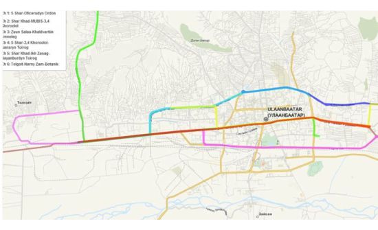"Google maps"-т нийслэлийн автобусны 97 чиглэлийн мэдээллийг оруулна